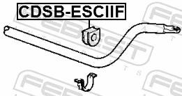 CDSBESCIIF Febest Разрезная втулка стабилизатора