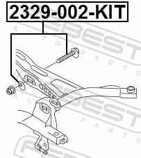 2329002KIT Febest Болт крепления заднего верхнего рычага, наружный