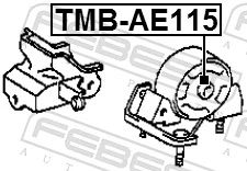 TMBAE115 Febest Подушка (опора) двигателя, задняя (сайлентблок)