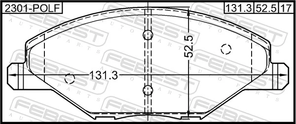 2301POLF Febest Колодки передние