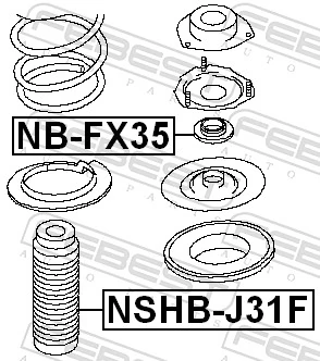 NBFX35 Febest Подшипник верхней опоры