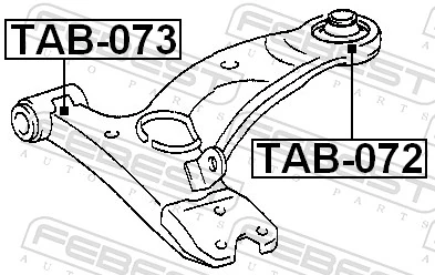 TAB072 Febest Сайлентблок нижнего переднего рычага