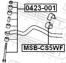 MSBCS5WF Febest Разрезная втулка стабилизатора