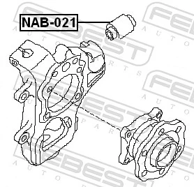 NAB021 Febest Сайлентблок цапфы