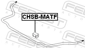 CHSBMATF Febest Разрезная втулка стабилизатора