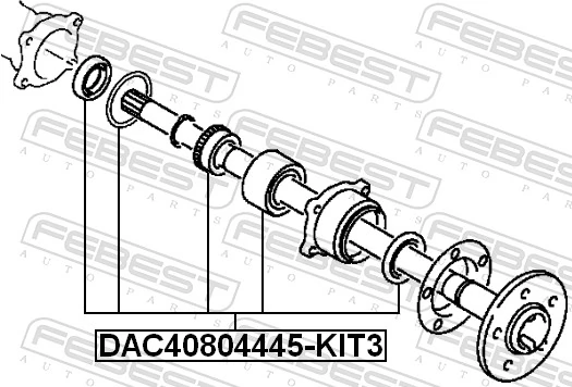 DAC40804445KIT3 Febest Подшипник ступицы задней
