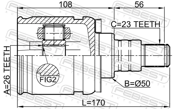 Граната внутренняя передняя левая на Lexus RX 330/350 U3