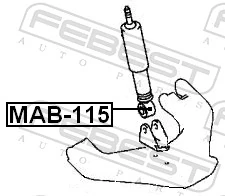 MAB115 Febest Сайлентблок амортизатора переднего