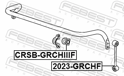 CRSBGRCHIIIF Febest Разрезная втулка стабилизатора