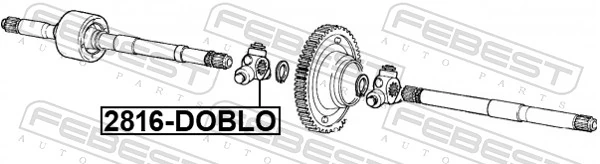 2816DOBLO Febest трипоид внутреннего шруса