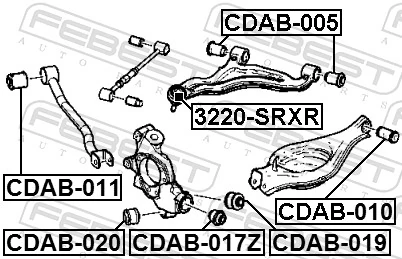 CDAB019 Febest Сайлентблок цапфы