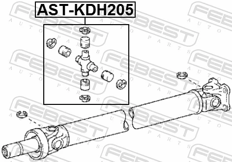 ASTKDH205 Febest Крестовина карданного вала