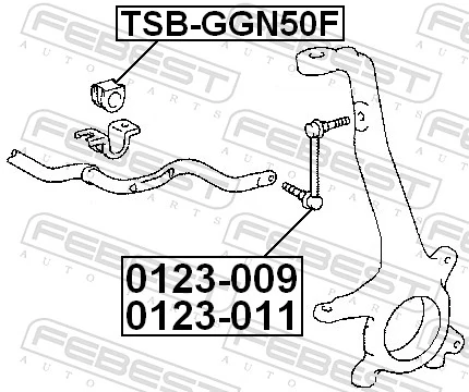 Разрезная втулка стабилизатора на Toyota FORTUNER  N5, N6