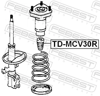 TDMCV30R Febest Буфер амортизатора заднего