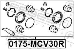 0175MCV30R Febest Ремкомплект заднего тормозного суппорта