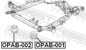 OPAB002 Febest Сайлентблоки передней балки
