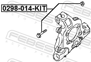 0298014KIT Febest Болт крепления заднего развального рычага, внутренний