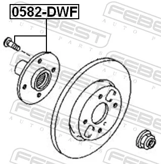 0582DWF Febest Ступица колеса передняя