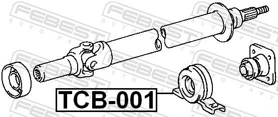TCB001 Febest Подвесной подшипник кардана
