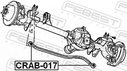 CRAB017 Febest Сайлентблок задней поперечной тяги