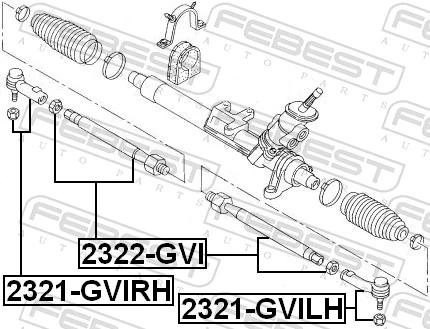 2321GVILH Febest Наружный наконечник рулевой тяги
