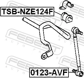 TSBNZE124F Febest Разрезная втулка стабилизатора