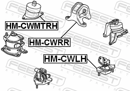 HMCWMTRH Febest Правая подушка двигателя