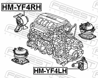 HMYF4RH Febest Правая подушка двигателя