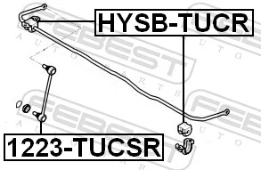1223TUCSR Febest Тяжка стабилизатора, заднего