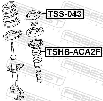 TSS043 Febest Подушка амортизатора переднего