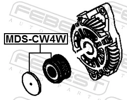 MDSCW4W Febest Обгонная муфта генератора