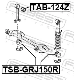 TSBGRJ150R Febest Прокладка стабильзатора заднего