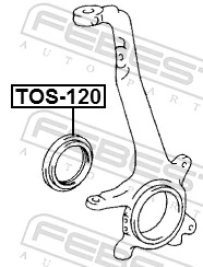 TOS120 Febest Сальник передней ступицы