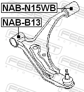 NABN15WB Febest Сайлентблок нижнего переднего рычага