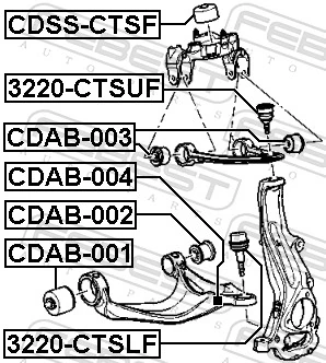 CDAB004 Febest Сайлентблок нижнего переднего рычага
