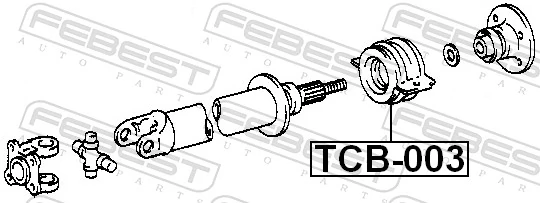TCB003 Febest Подвесной подшипник кардана