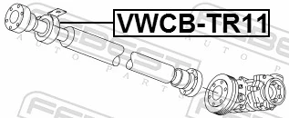 VWCBTR11 Febest Подвесной подшипник кардана