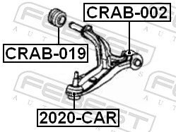 CRAB019 Febest Сайлентблок нижнего переднего рычага
