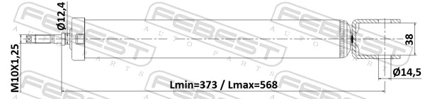 12650756R Febest Амортизаторы задние