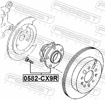 0582CX9R Febest Ступица задняя