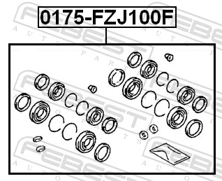 0175FZJ100F Febest Ремкомплект суппорта тормозного, переднего