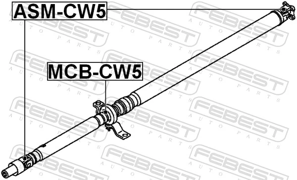 MCBCW5 Febest Подвесной подшипник кардана