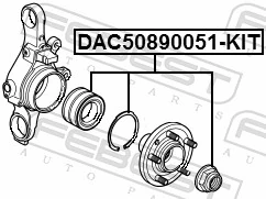 DAC50890051KIT Febest Подшипник ступицы задней
