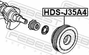 DA3490 Pioneer Шкив коленчатого вала