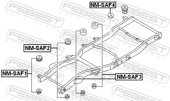 NMSAF1 Febest Крепление платформы