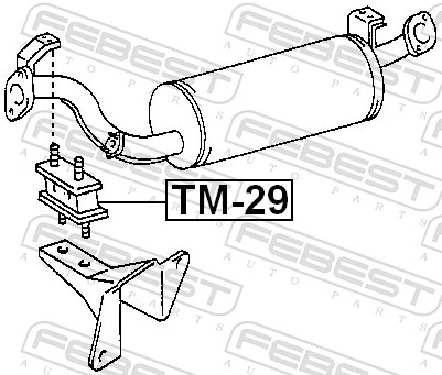 TM29 Febest Крепление глушителя