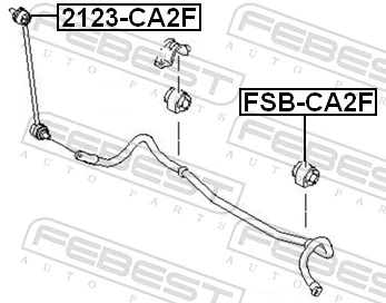 FSBCA2F Febest Разрезная втулка стабилизатора