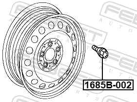 1685B002 Febest Болты колесные
