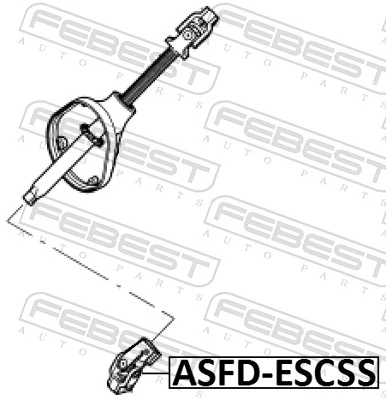 ASFDESCSS Febest Вал рулевой колонки, нижний