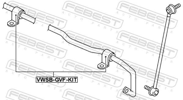 VWSBGVFKIT Febest Ремкомплект переднего стабилизатора